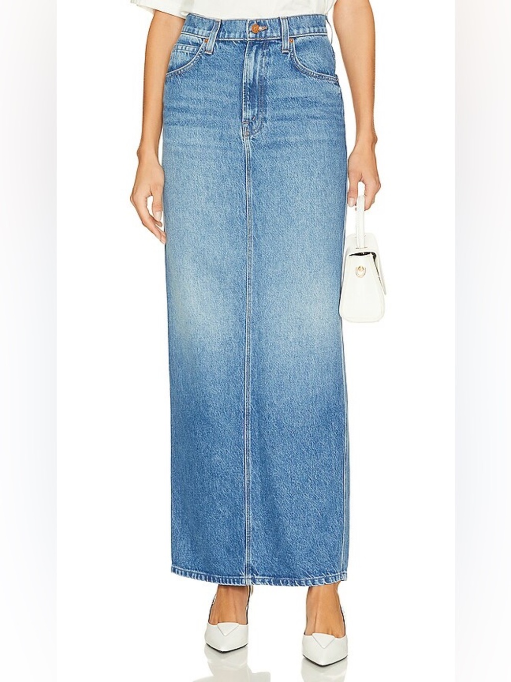 Mother Denim Maxi Skirt SNACKS Candy Denim Stick Maxi Skirt Sz 26 Dine N Dash
